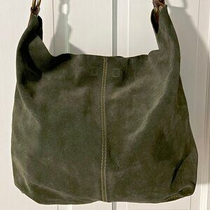 Lucky Brand Green Suede Bucket bag